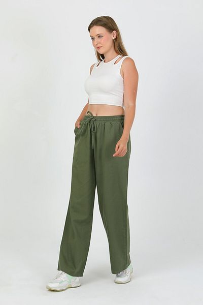 TANISA Rovira Yarn Detail Gabardine Trousers Tns-4157