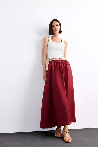 DeFacto A-Line Regular Waist Midi Skirt G1098Ax25Sm
