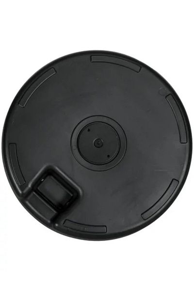 ART Umbrella Stand 38-48 mm, round, HDPE and steel, rattan imitation, black, 51 x 36 cm