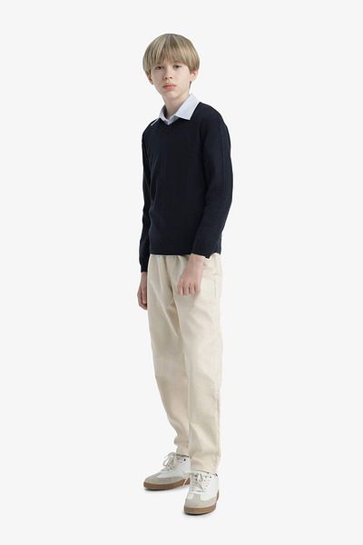 DeFacto Boy's School V-Neck Sweater F3733A825Au