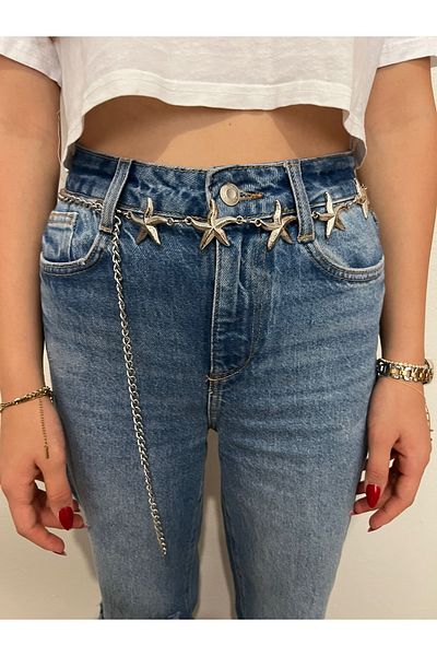 Eksibir Star Accessories Chain Belt Women's Belt Dress Belt Pants Belt