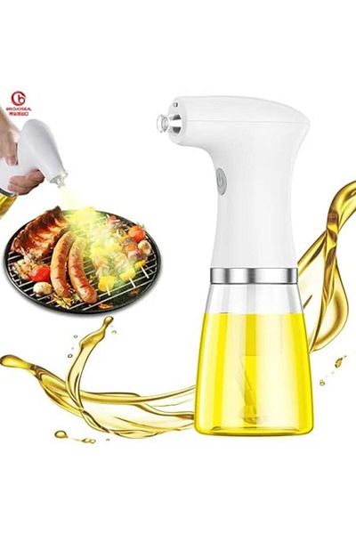 Tradeo USB Rechargeable Olive Oil Sprayer – 240ml Glass Mister for Cooking, Salad, Air Fryer, BBQ