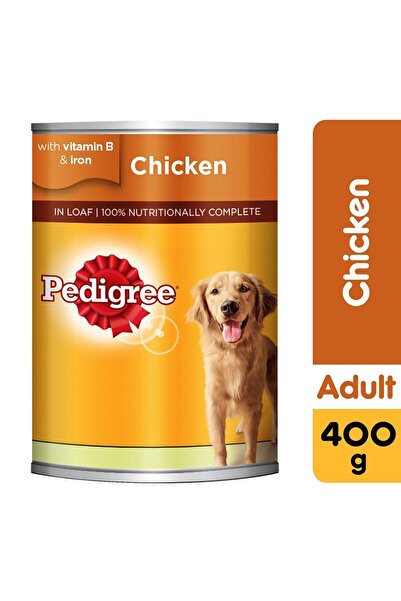 Pedigree Chicken Loaf Wet Dog Food Can 400 g Complete Nutrition for Growing Puppies