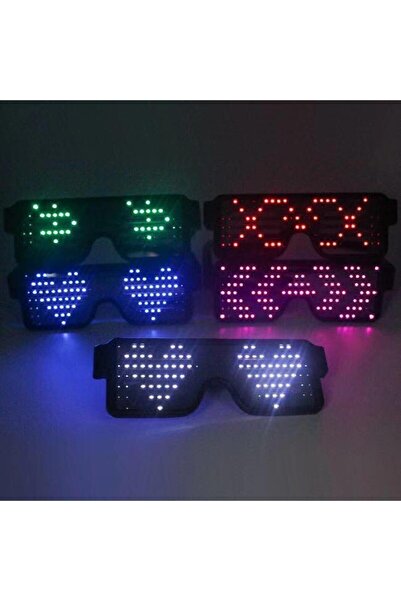 HALL BREATHE Yeşil LED Işıklı Şarjlı Kablosuz Parti Gözlüğü Eğlence Aksesuarı