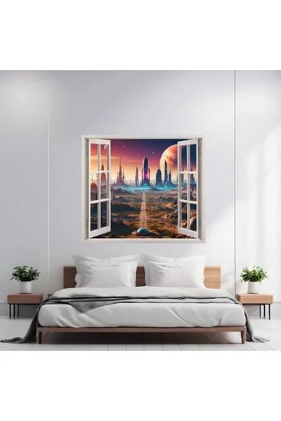 Avex Printed color foil for wall decoration, size 125 x 110 cm, model: VIEW TO HAVEN 03