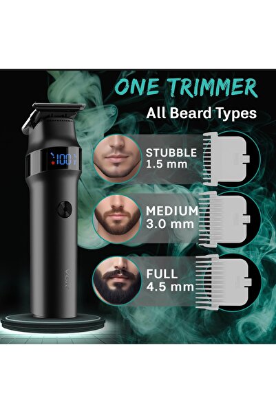 VGR Cordless Professional Hair And Beard Trimmer Digital Shaver V-987