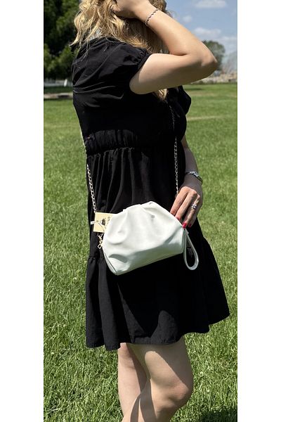 SİNİSA BAG Women's Soft Leather Chain Strap Hand and Shoulder Bag