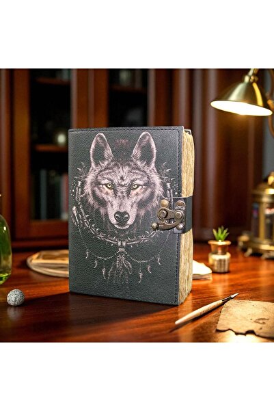 Kuzey Tacı Wild Spirit Themed – Wolf Design Leather Notebook Special Edition Vip