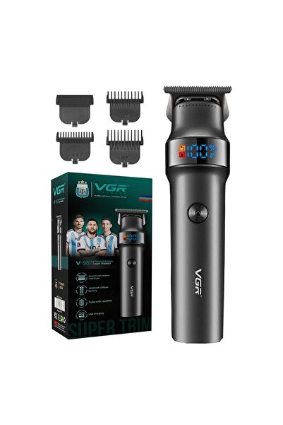 VGR Cordless Professional Hair And Beard Trimmer Digital Shaver V-987