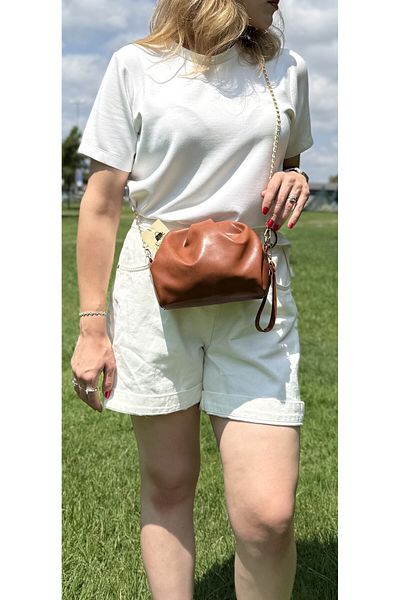 SİNİSA BAG Women's Soft Leather Chain Strap Hand and Shoulder Bag