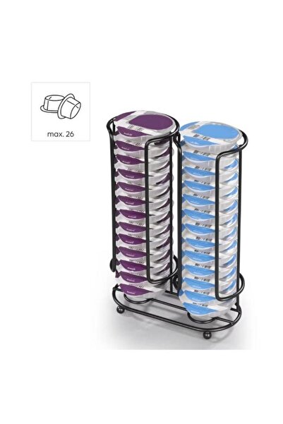 Xavax Suport pentru 26 capsule Barista, compatibil Tassimo, vertical, metalic (negru)