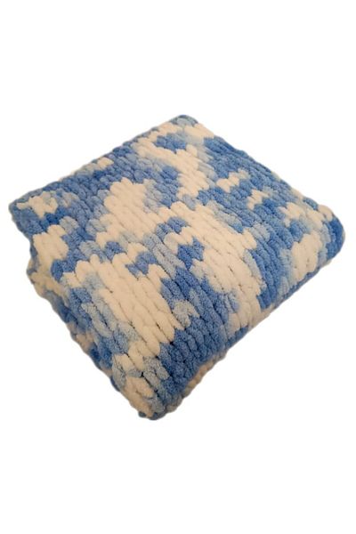 PIKKABOO - HeavenlyHugs Handmade Crochet Baby Blanket - Blue