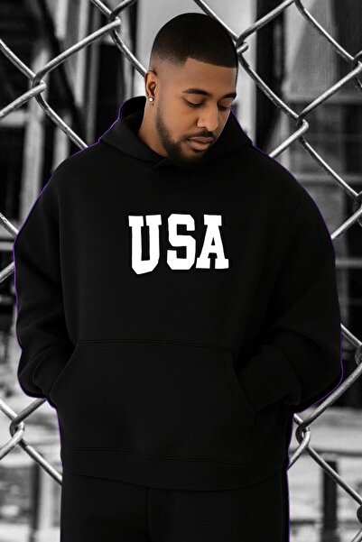 BENROMA 3 Yarn Combed Cotton Usa Printed Oversized Sweatshirt