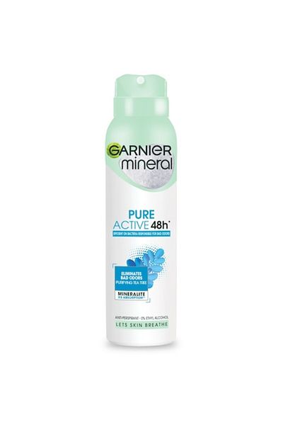 Garnier Mineral Antiperspirant Deodorant, Pure Active, 48h, 150ml