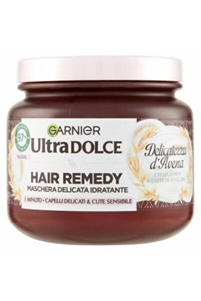 Garnier Ultra Dolce Hair Remedy Moisturizing Mask for Sensitive Skin with Rice Cream and Oat