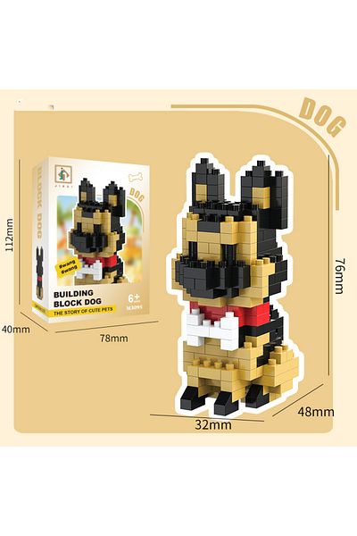 choice2 NO BOX JM-3095 New Pet Teddy Husky Dog And Cat Toy Small Particle Building Blocks Puzzle Assembled C