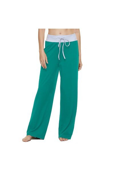 OEM Pantaloni sport largi pentru femei, verzi, mărimea M