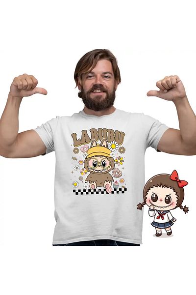 OEM Men's T-Shirt Labubu Nerd Power