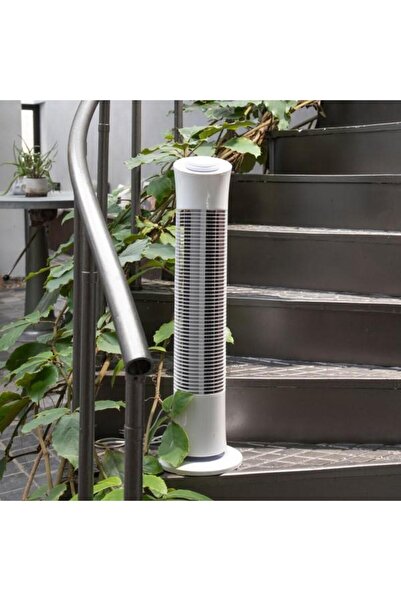 LİVOO Ventilator turn DOM384W, 45 W, 3 viteze, temporizator, oscilatie 70 grade (Alb)