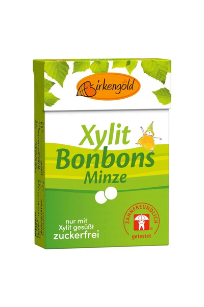 Birkengold Dražé s xylitolem a mátou, 30 g,
