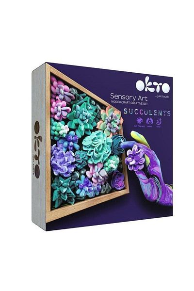 Okto Clay Factory Set Wood & Craft - Succulents, 21x21cm, Tenderness