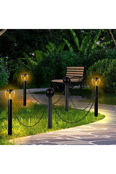 OEM Lumini solare pentru grădină, alei, impermeabile, set de 3 lumini de exte...