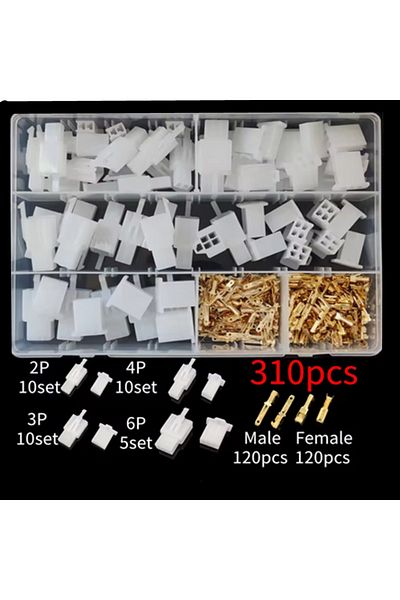 choice2 310pcs Car Motorcycle Electrical Connectors: 2.8mm 2 3 4 6 9 Pin Wire Terminal Hooks for Male & Fema