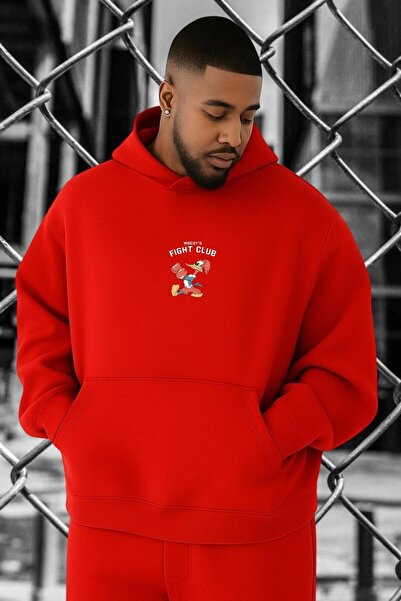 BENROMA 3 Yarn Combed Fight Club Printed Large Size Sweatshirt