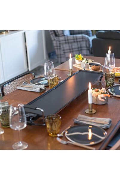 LİVOO Ηλεκτρική σχάρα Teppan Yaki DOM231, 1800 W, 90 x 23 cm, 4 αντιολισθητικά πόδια (Μαύρο)