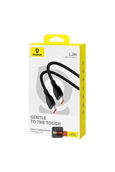 Baseus Cablu de date cu încărcare rapidă Pudding Series, USB Type-C la USB Type-C, 100W, 1.2m, Negru