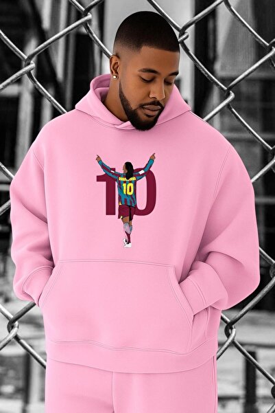 BENROMA Hanorac de marime mare, cu 3 fire, din bumbac pieptănat, cu imprimeu ...