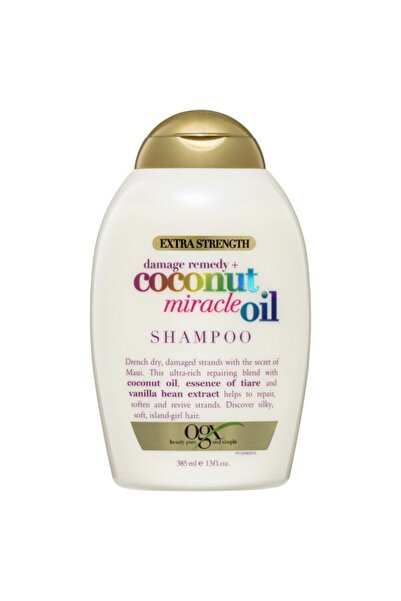 OGX Șampon cu ulei de cocos miraculos 385 ml, pentru păr deteriorat, pentru femei