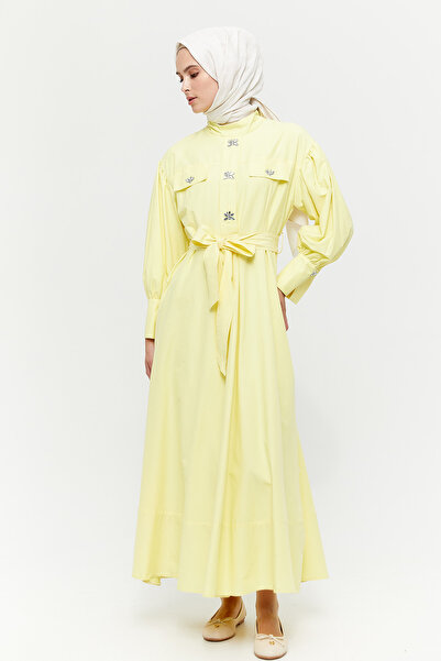 Setrms Taş Detaylı Pamuk Elbise