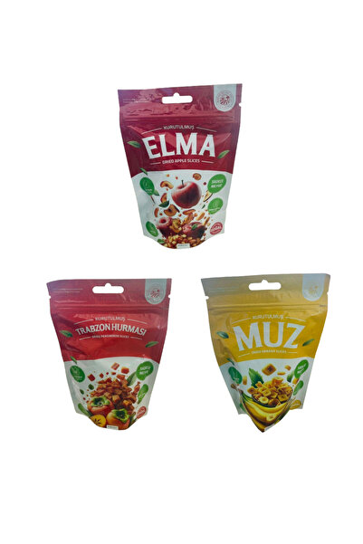 ASELYA Dried Fruit |   Apple - Persimmon - Banana |   Sugar Free & Additive F...