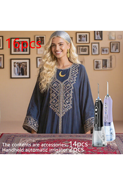 Youtrico 2 قطعة، مجموعة عائلية، جهاز تنظيف الأسنان بالماء، فرشاة أسنان، تنظيف...