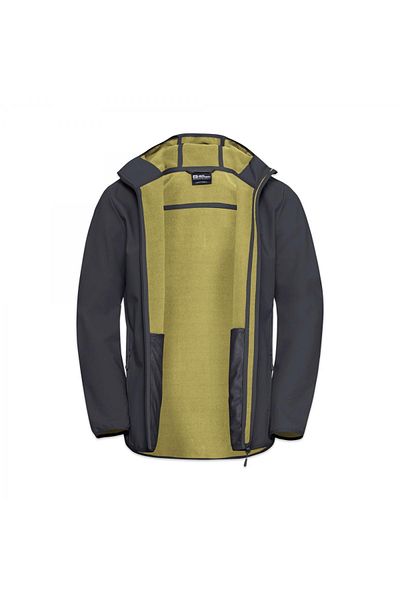 Jack Wolfskin 1307471 Bornberghoody Water Resistant Coat Gray Men's Coat