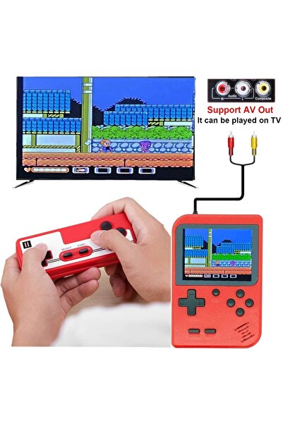 FOXMAG24 Flyme Mini Portable Console, Retro, 400 Classic FC Games, 2.8" Color Screen, Red