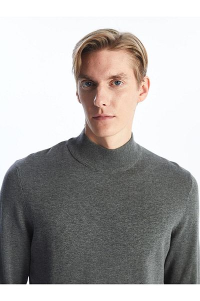 LC Waikiki Half Turtleneck Long Sleeve Men's Knitwear Sweater