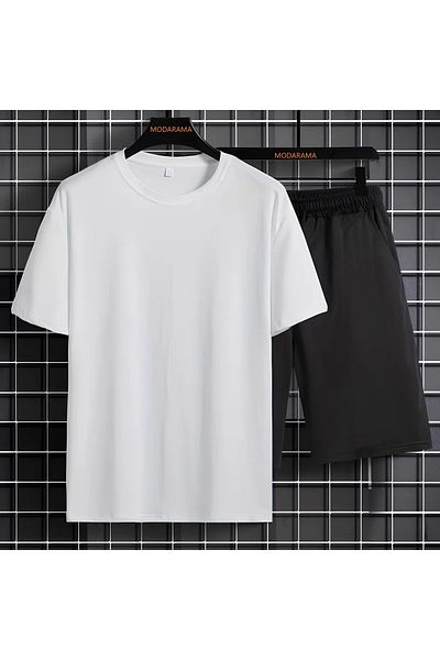 Eşofmania Men-Women Summer Flat Unprinted Summer Suit