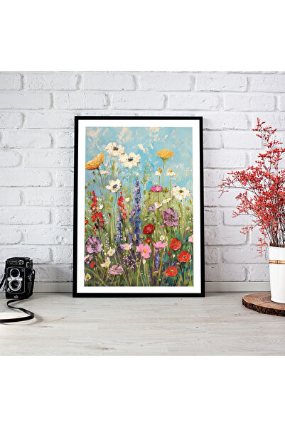 woodsia Tablou cu poster din lemn MDF cu aspect de cadru dintr-o bucată FWMD ...