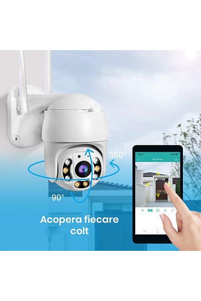 FOXMAG24 1080P WiFi surveillance camera, 2MP, color night vision, 2-way audio, waterproof