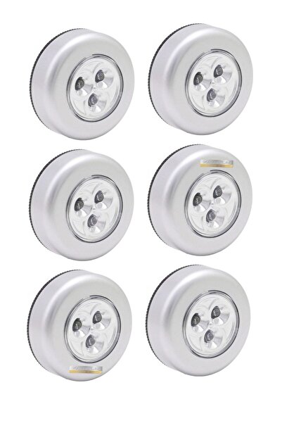 Reoona Çadır Lambası Dokunmatik Pilli Led Işık 6 Adet Kamp Çadır Dolap Raf Ki...