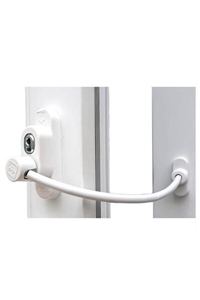EYMEN YAPI Penkid Wired Steel Rope Window Child Safety Lock with Key White