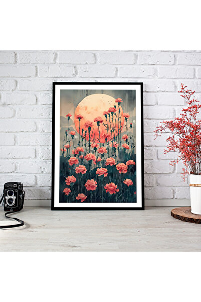 woodsia Tablou cu poster din lemn MDF cu aspect de cadru dintr-o bucată FWMD ...