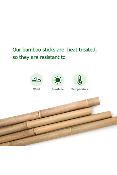 Egardenkart Bamboo Pole/Plant Support Stake Stick Garden Stake 90cm, 3pcs