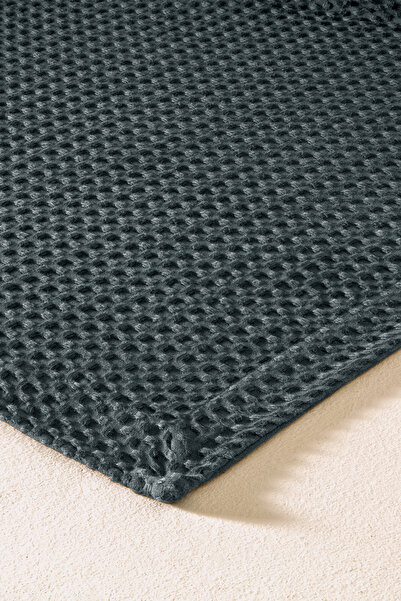 Penelope 100% Cotton Double Bed Bedspread 220x240 cm Anthracite - Lia Series