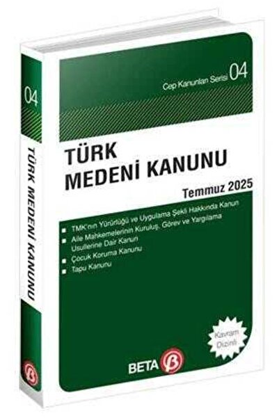 Beta Yayınevi Türk Medeni Kanunu Temmuz 2025