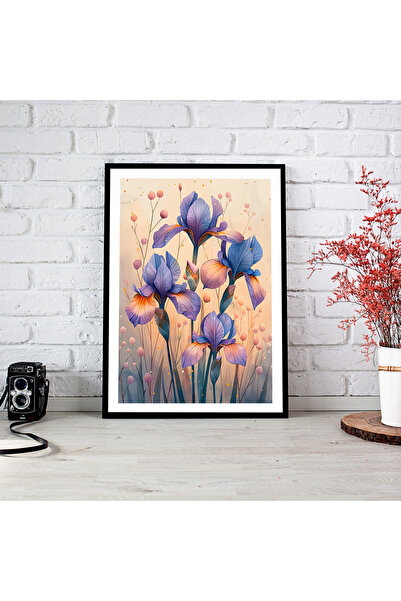 woodsia Tablou cu poster din lemn MDF cu aspect de cadru dintr-o bucată FWMD ...