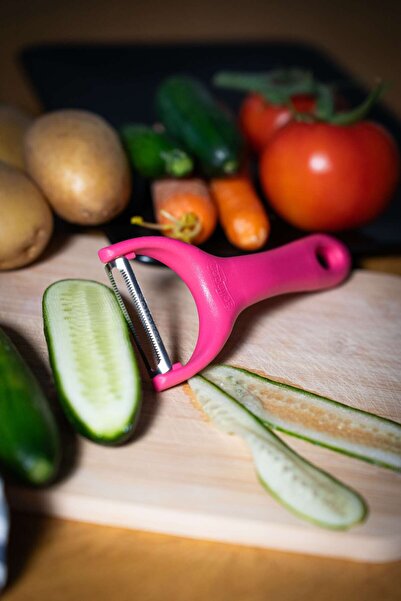 Solingen Mat Pembe Sapan Soyacak – Paslanmaz Alman Çeliği, Ergonomik Sap, Çift Yönlü Kullanım