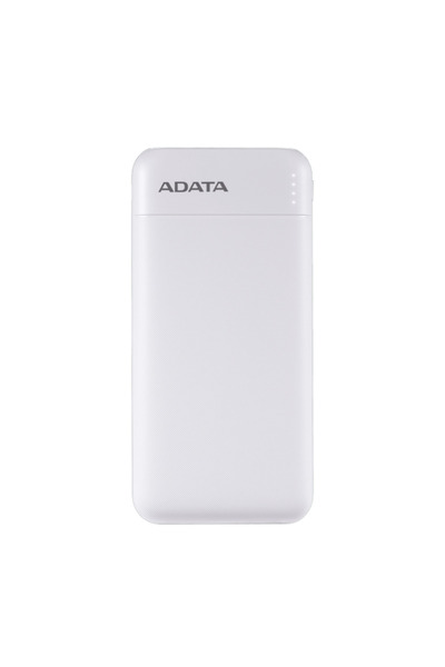 Adata External Battery C100, 10000 mAh, 2 x USB, 1 x USB Type-C (White)